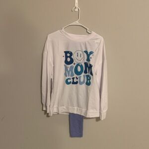 Boy Mom Club Long Sleeve Shirt with leggings!